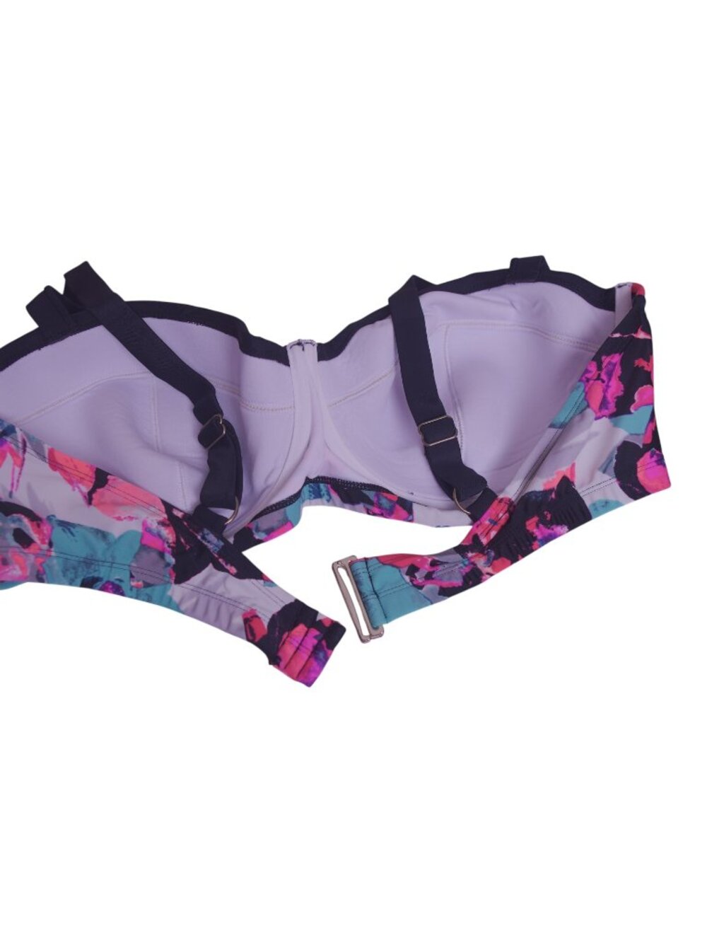 Ava & Viv Floral Bikini Top 24W Plus Size Adjustable Swim Colorful Eclectic Chic - Picture 6 of 12